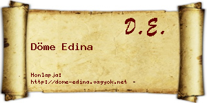 Döme Edina névjegykártya
